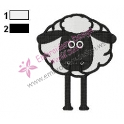 Shaun The Sheep Embroidery Design 08